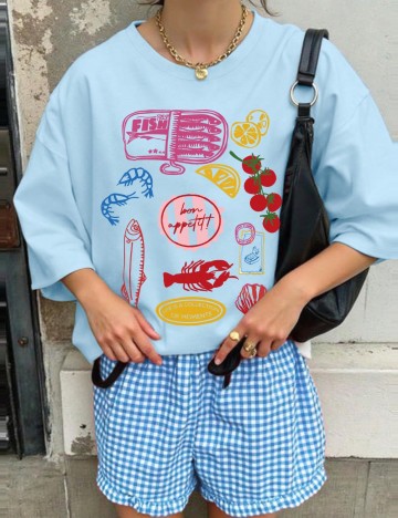 Tricou Shein, albastru