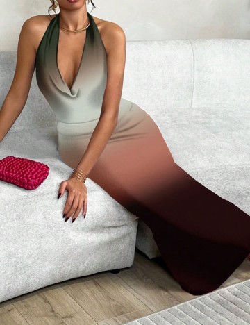 Rochie maxi Shein, mix culori