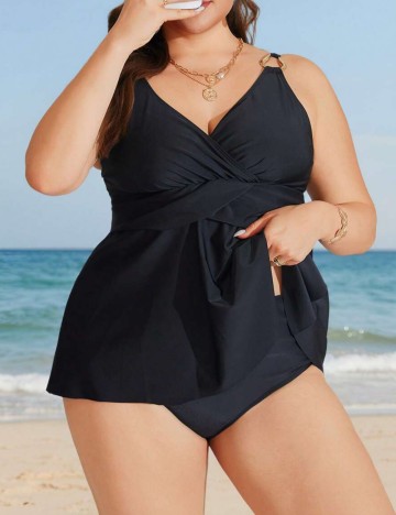 Costum de baie Shein Curve+, negru