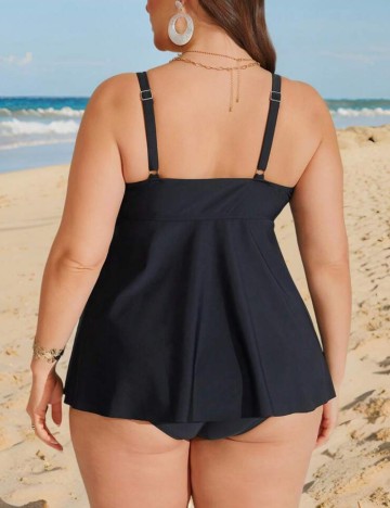 Costum de baie Shein Curve+, negru