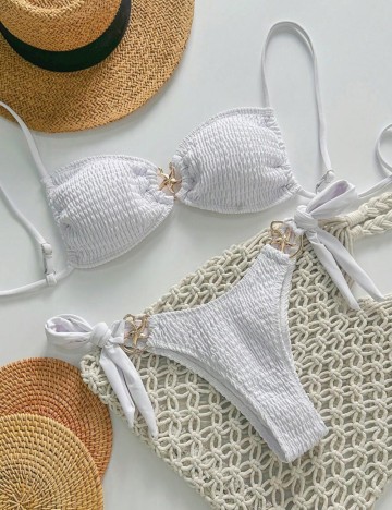 Costum de baie Shein, alb