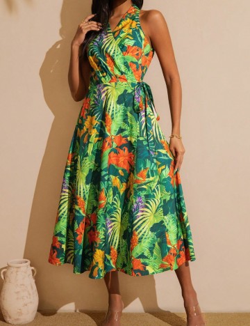 Rochie midi Shein, mix culori