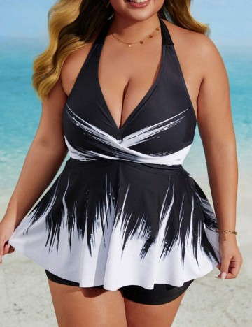 Costum de baie Shein Curve+, mix culori