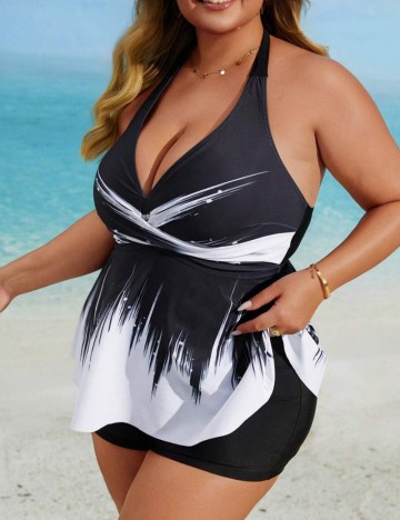 Costum de baie Shein Curve+, mix culori