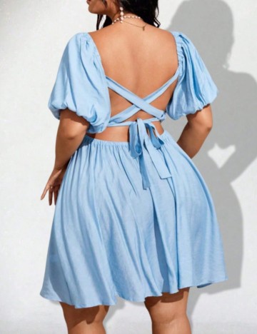 Rochie mini Shein Curve+, albastru