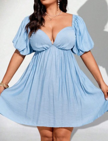 Rochie mini Shein Curve+, albastru