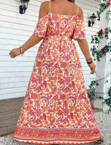 Rochie maxi Shein Curve+, mix culori