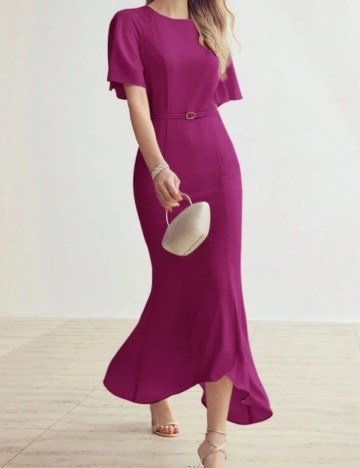 Rochie midi Shein, mov magenta