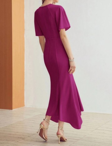 Rochie midi Shein, mov magenta