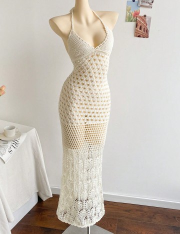 Rochie de plajă Shein, crem