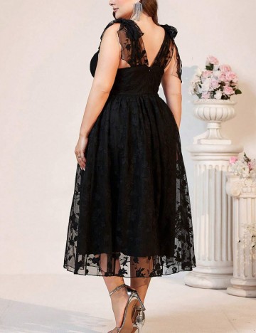 Rochie midi Shein Curve+, negru