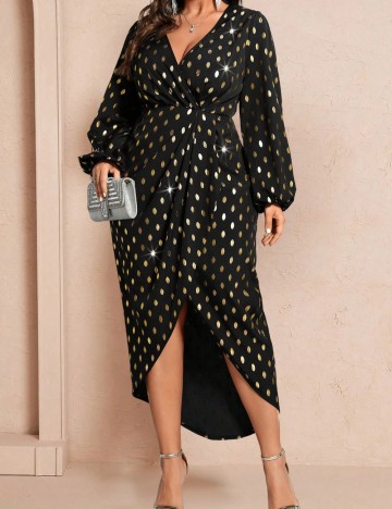 Rochie maxi Shein Curve+, negru
