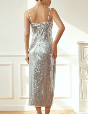 Rochie maxi Shein, argintiu