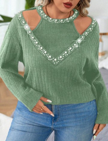 Bluză Shein Curve+, verde