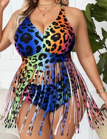 Costum de baie Shein Curve+, mix culori