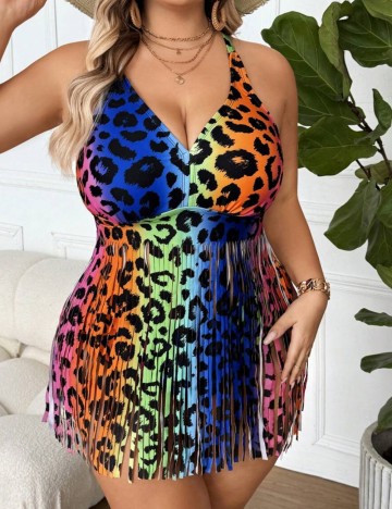 Costum de baie Shein Curve+, mix culori