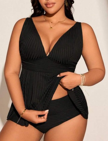 Costum de baie Shein Curve+, negru