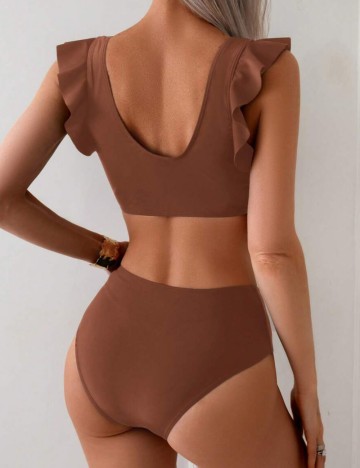 Costum de baie Shein, maro