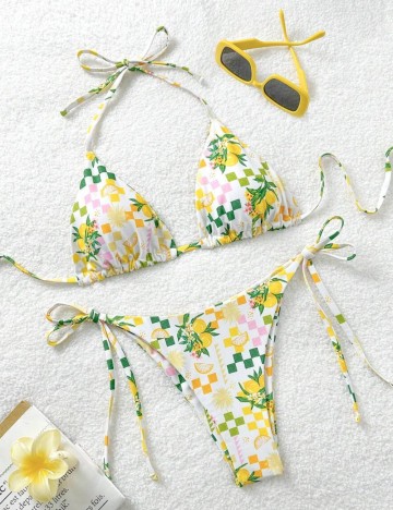 Costum de baie Shein, mix culori