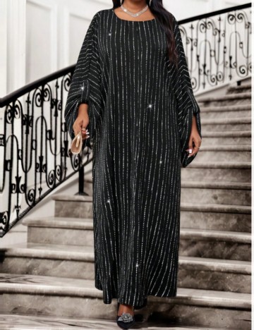 Rochie maxi Shein Curve+, negru