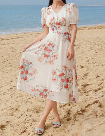 Rochie midi Shein, floral print