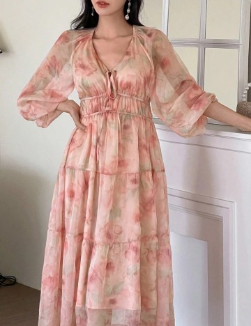 Rochie midi Shein, mix culori