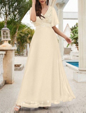 Rochie de ocazie Shein, crem