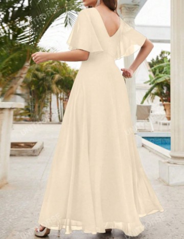Rochie de ocazie Shein, crem