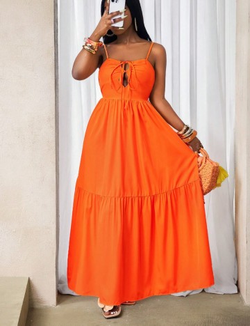Rochie maxi Shein, portocaliu