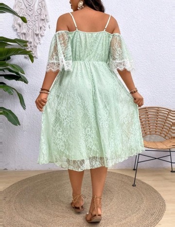 Rochie midi Shein Curve+, verde