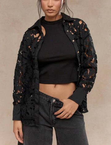 Cămașă Missguided by Shein, negru