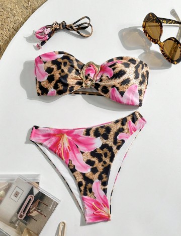 Costum de baie Shein, mix culori
