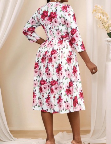 Rochie midi Shein Curve+, alb