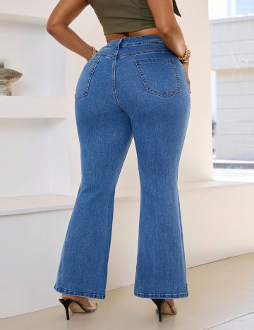 Jeans Shein Curve+, albastru