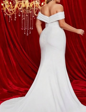 Rochie de mireasă Shein Curve+, alb