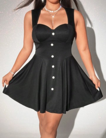 Rochie mini Shein Curve+, negru