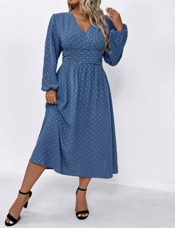 Rochie midi Shein Curve+, albastru