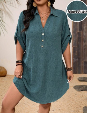 Rochie mini Shein Curve+, verde
