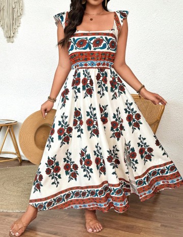 Rochie maxi Shein Curve+, mix culori