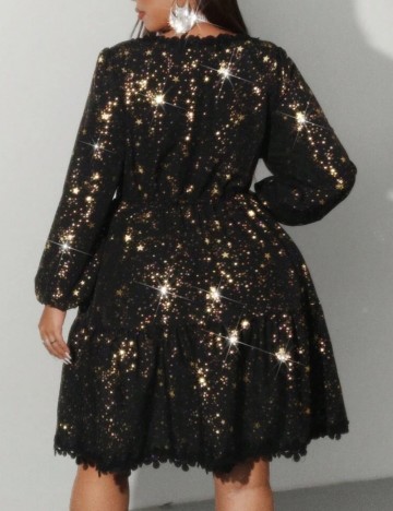 Rochie midi Shein Curve+, mix culori