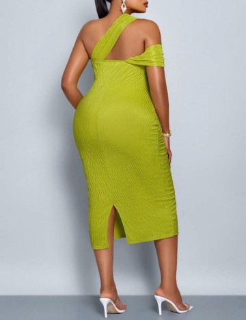 Rochie midi Shein Curve+, lime