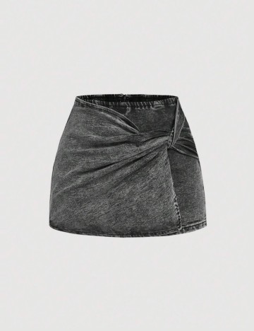 Pantaloni scurți de blugi Shein, gri