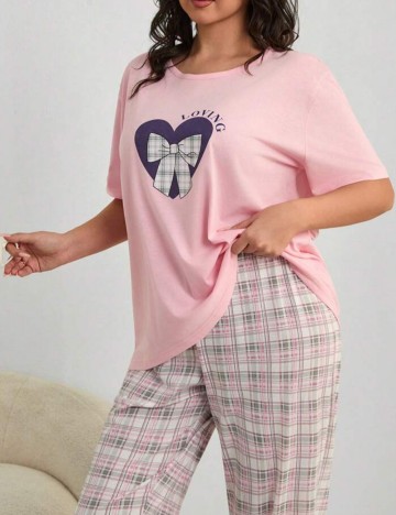 Compleu pijamale Shein Curve+, mix culori