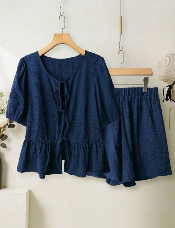 Compleu Shein Curve+, bleumarin