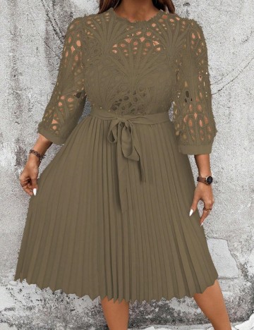 Rochie midi Shein Curve+, verde
