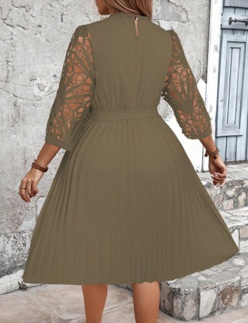 Rochie midi Shein Curve+, verde