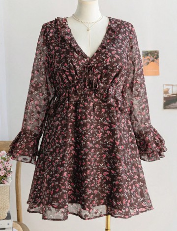 Rochie mini Shein Curve+, mix culori