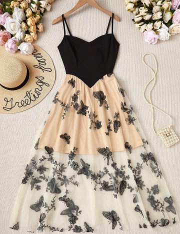 Rochie midi Shein, mix culori