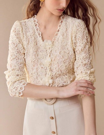 Bluză MOTF by Shein, crem