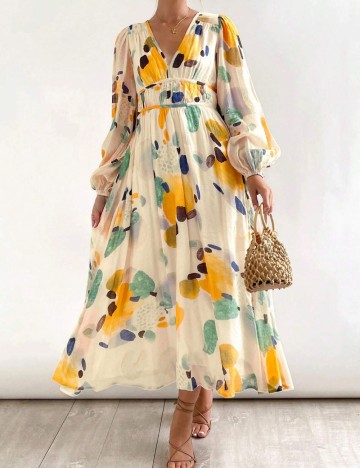 Rochie maxi Shein, mix culori